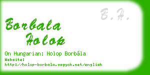 borbala holop business card